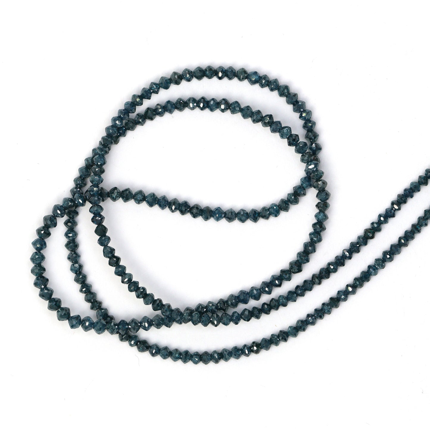 Blue Diamond 2mm Faceted Rondelles