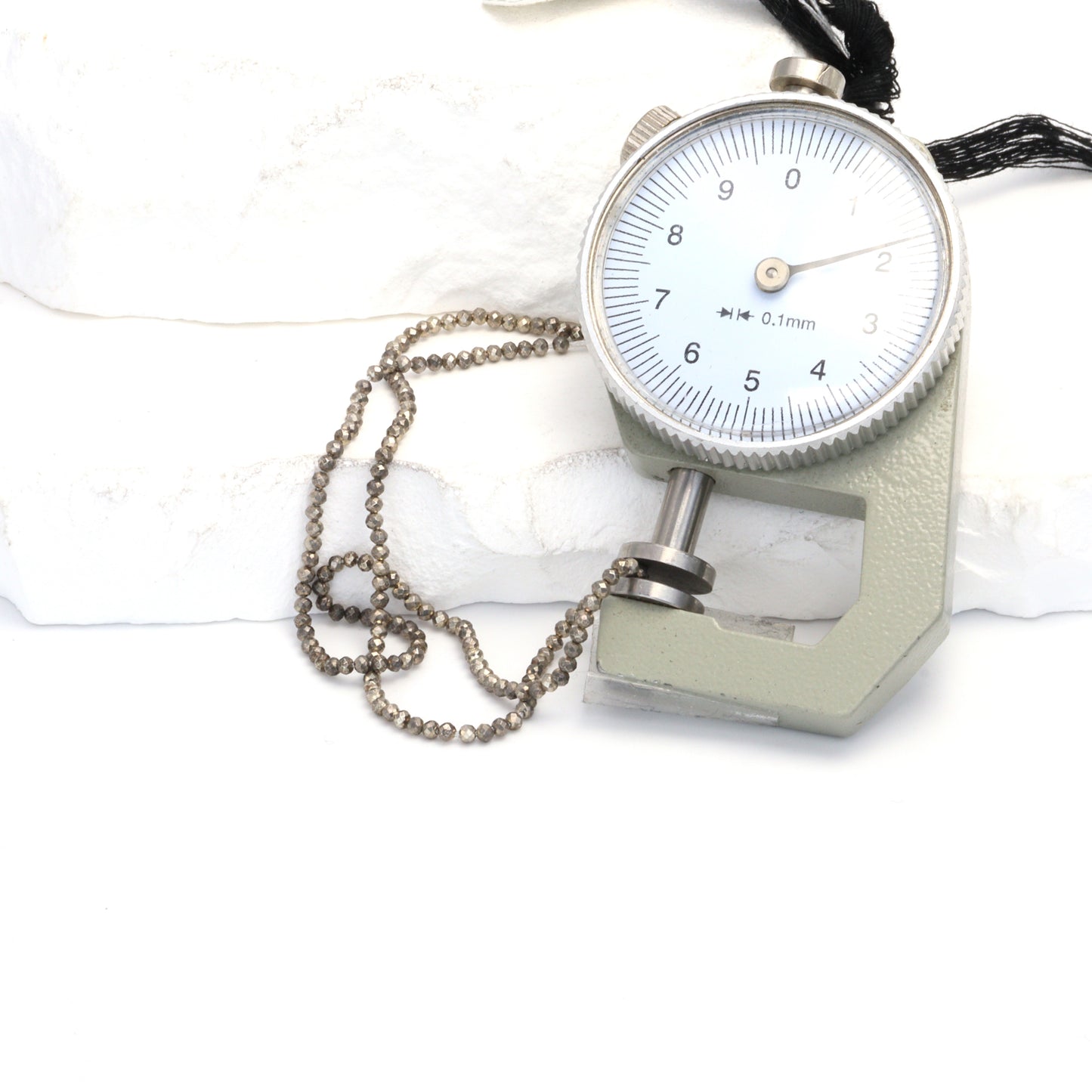 Silver Plated Pyrite 1.75mm Faceted Rounds