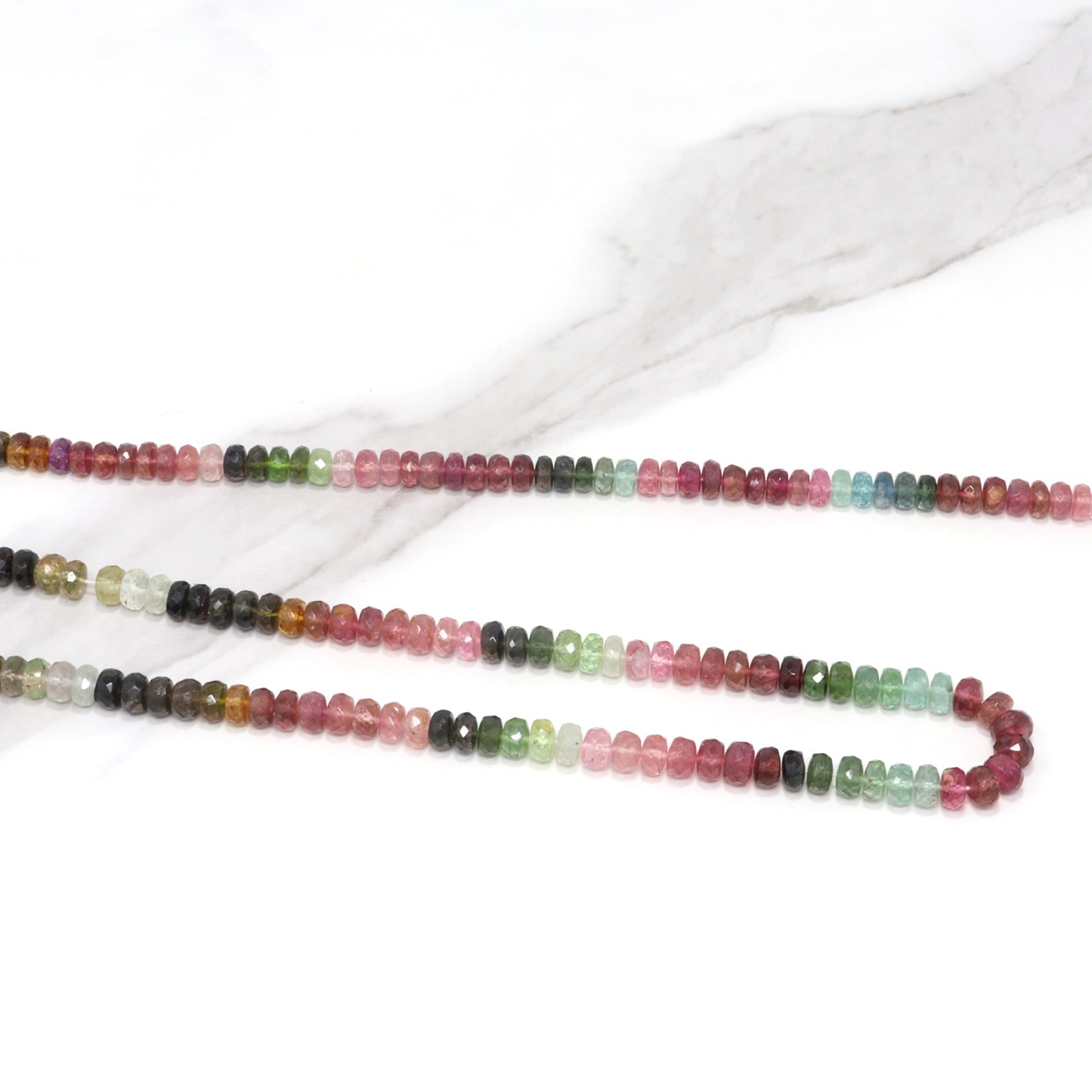 Watermelon Tourmaline 6mm Faceted Rondelles
