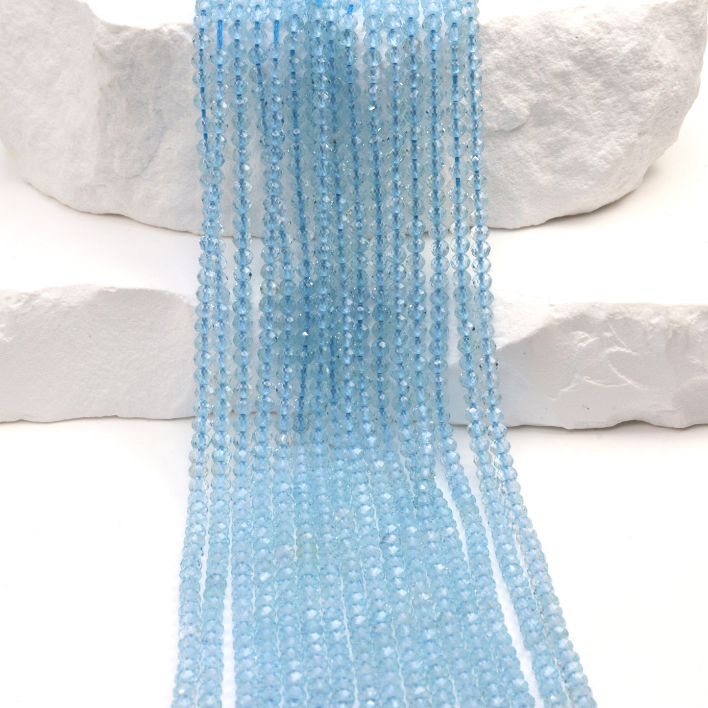 Sky Blue Topaz 2.5mm Faceted Rondelles Bead Strand