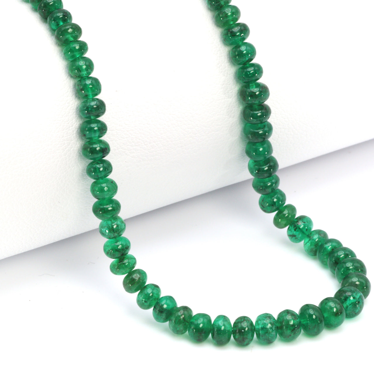 Green Emerald 3.5mm Smooth Rondelles