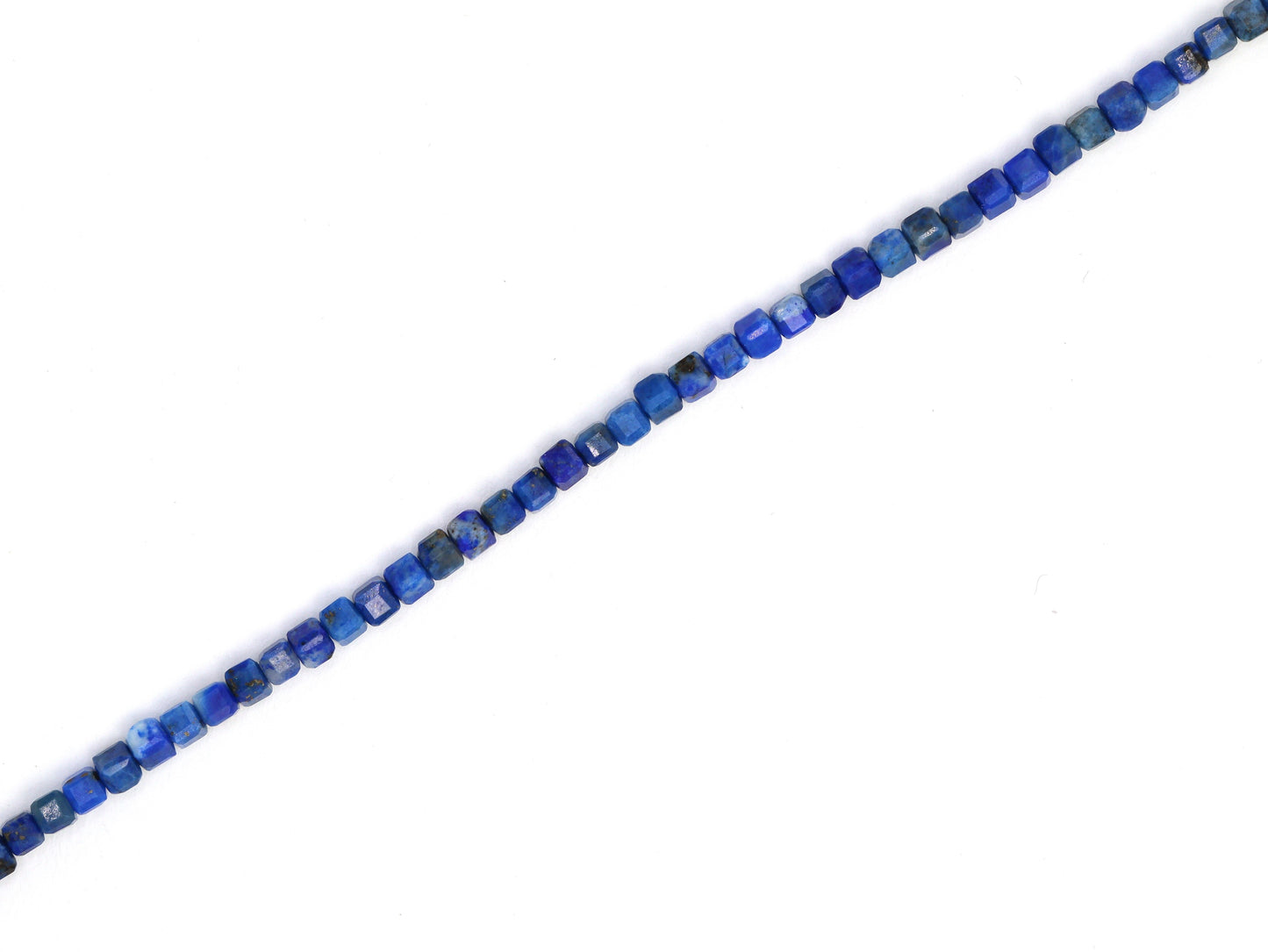 Lapis Lazuli 3mm Faceted Cubes