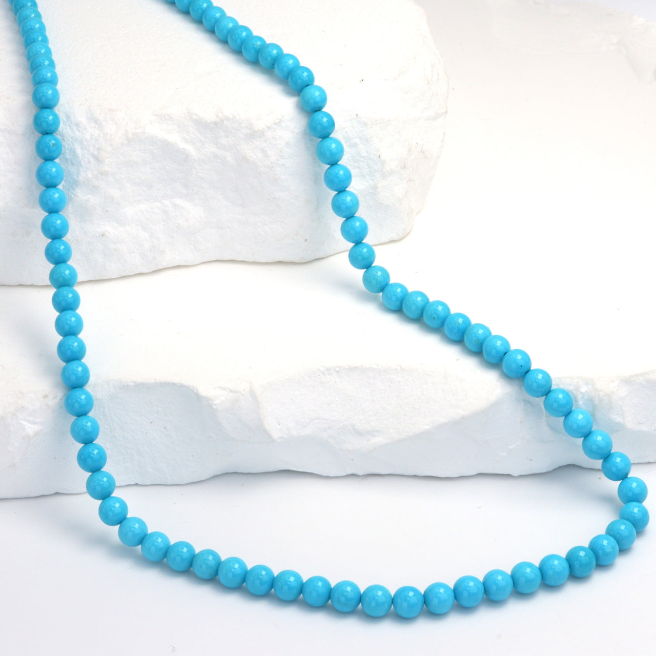 Sleeping Beauty Turquoise 4mm Smooth Rounds
