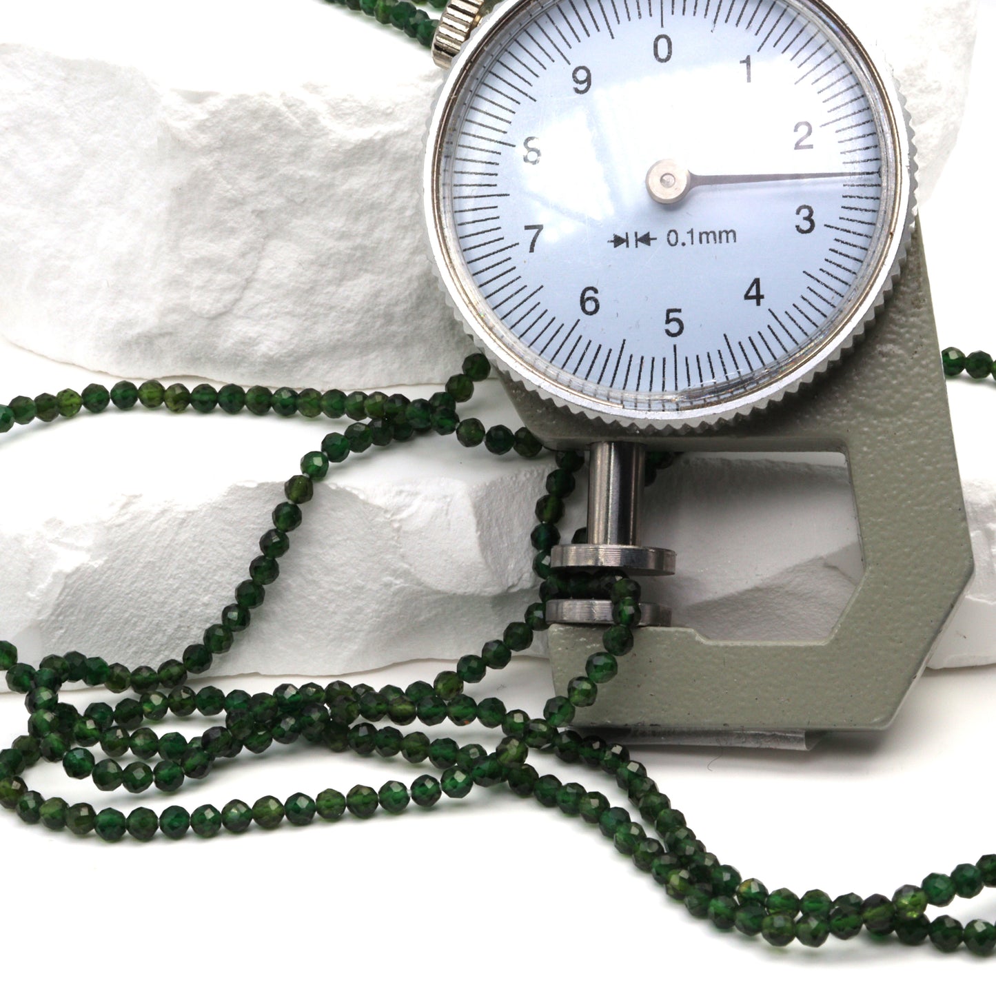 Green Tourmaline 2.5mm Faceted Rounds