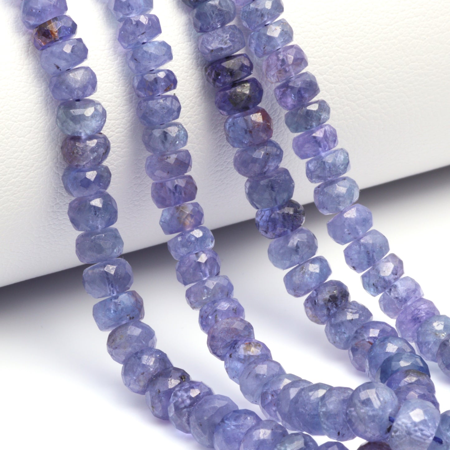 Blue Tanzanite 4mm Faceted Rondelles