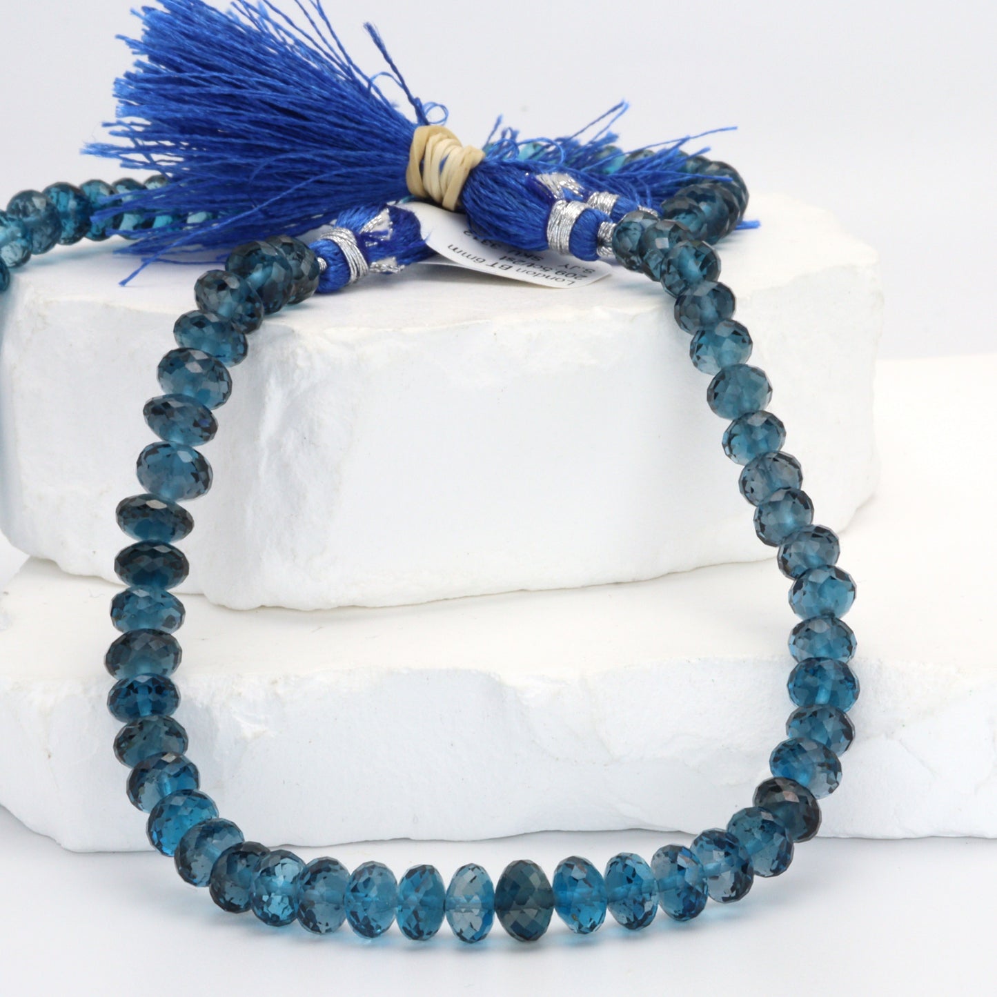 London Blue Topaz 6mm Faceted Rondelles