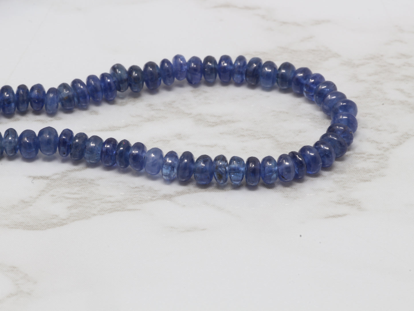 Cornflower Blue Sapphire 3mm Smooth Rondelles Bead Strand