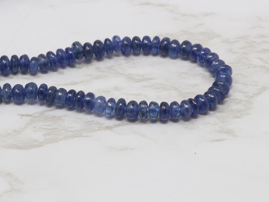Cornflower Blue Sapphire 3mm Smooth Rondelles Bead Strand