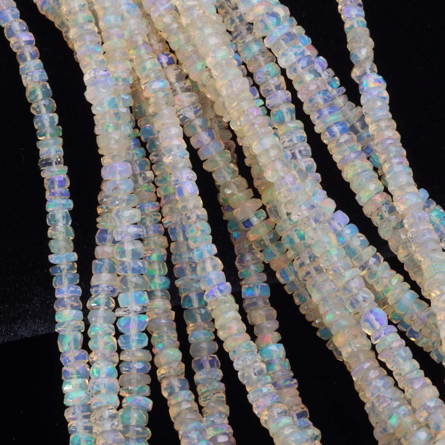 Ethiopian Opal 3.5mm Faceted Rondelles