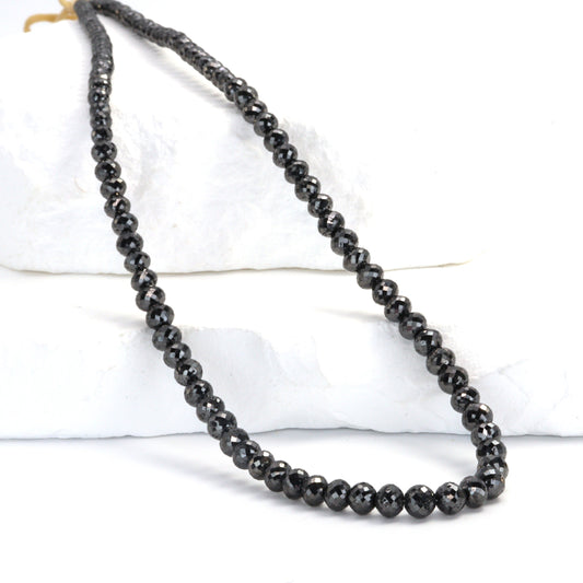 Black Diamond 3.5mm Faceted Rondelles