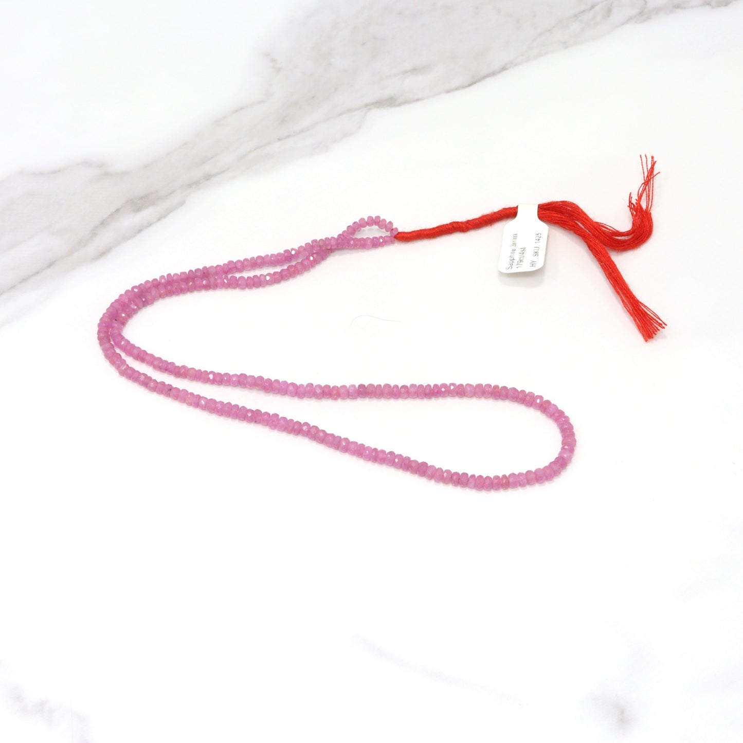 Pink Sapphire 3mm Faceted Rondelles