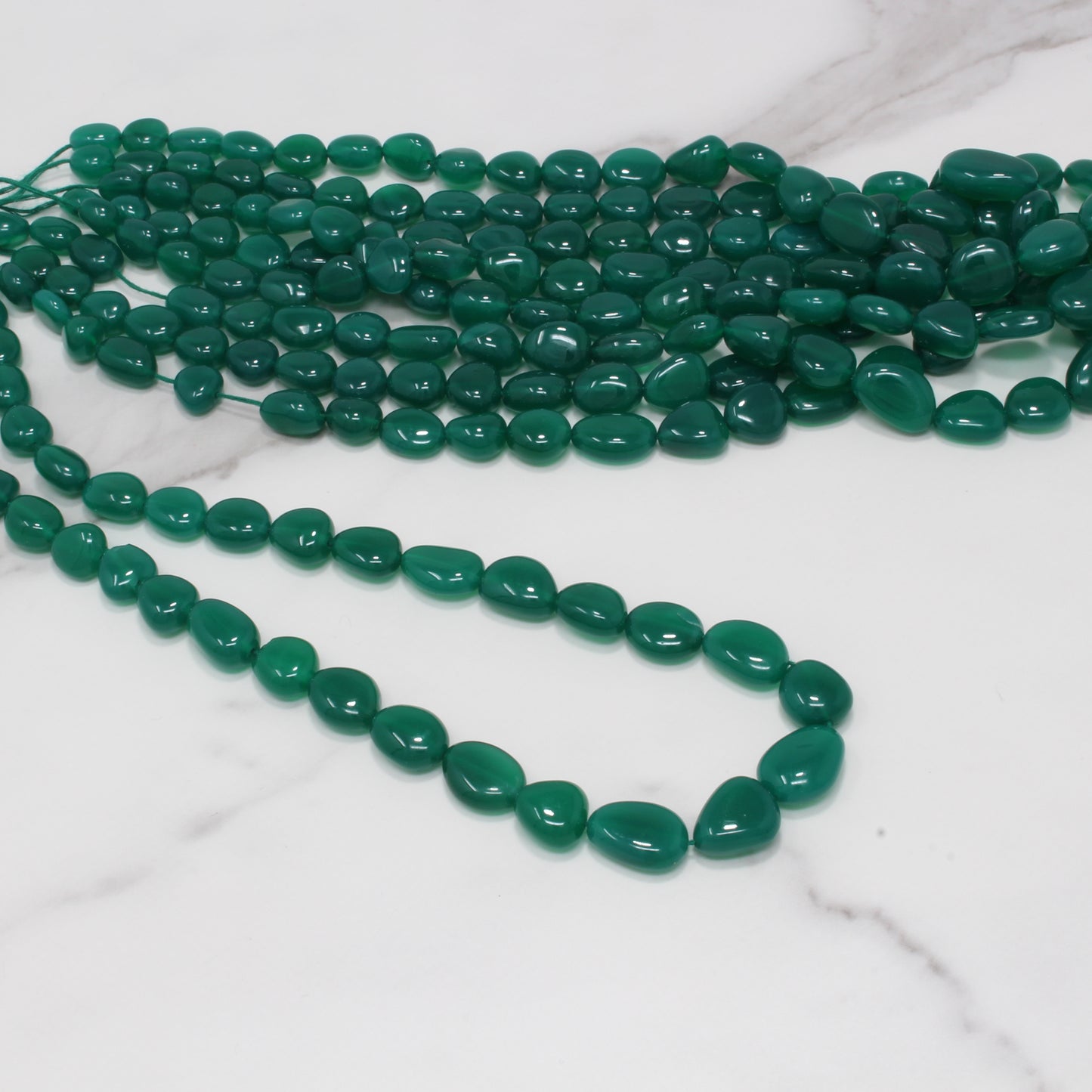 Green Onyx 10x8mm Smooth Nuggets