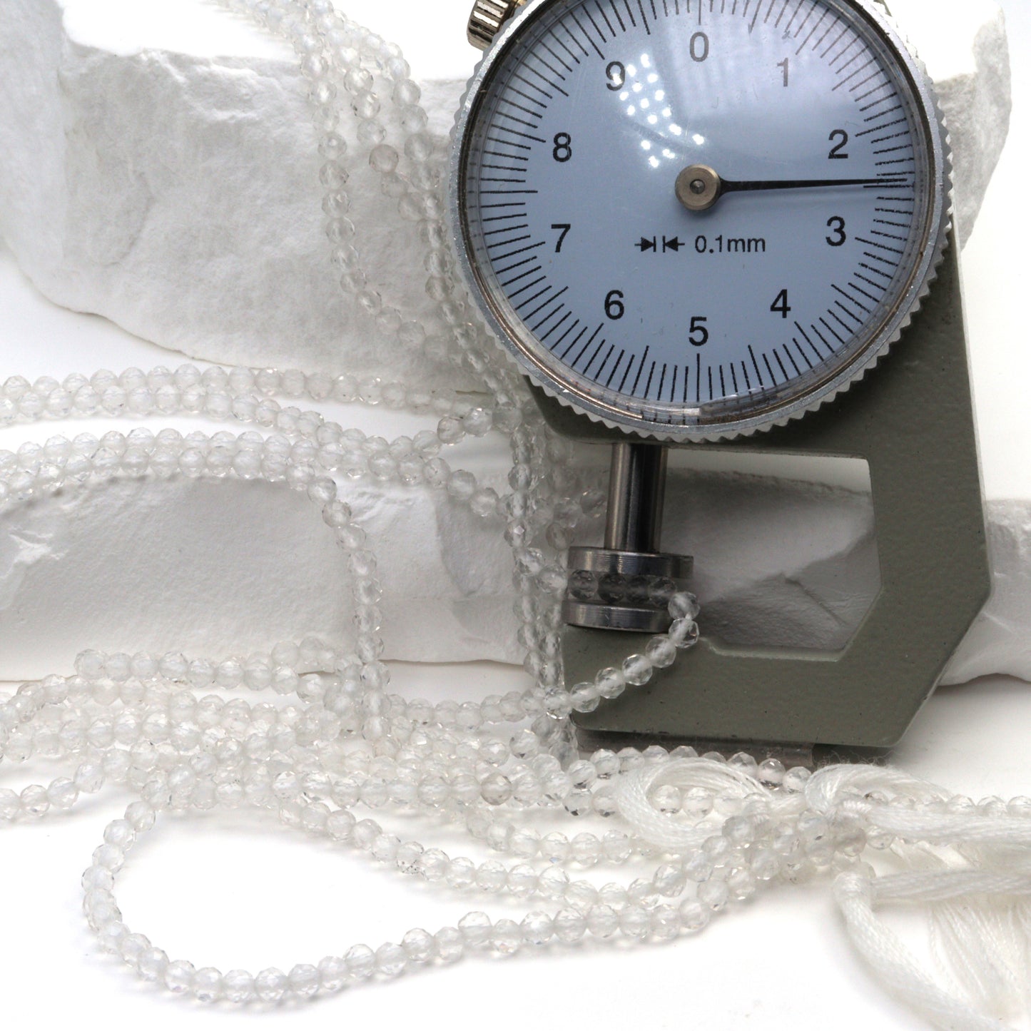 Clear Rock Crystal Quartz 2.5mm Faceted Rounds