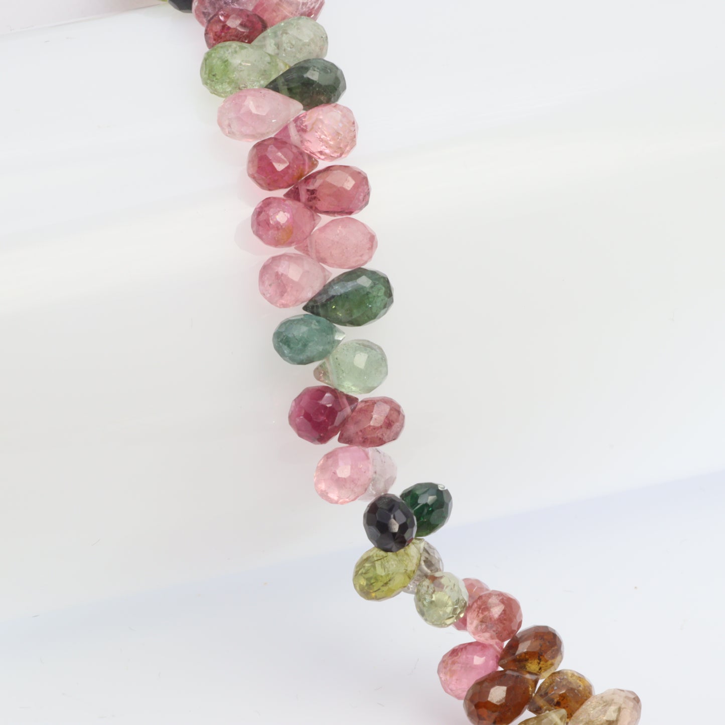 Watermelon Tourmaline 7x4mm Faceted Teardrop Briolettes