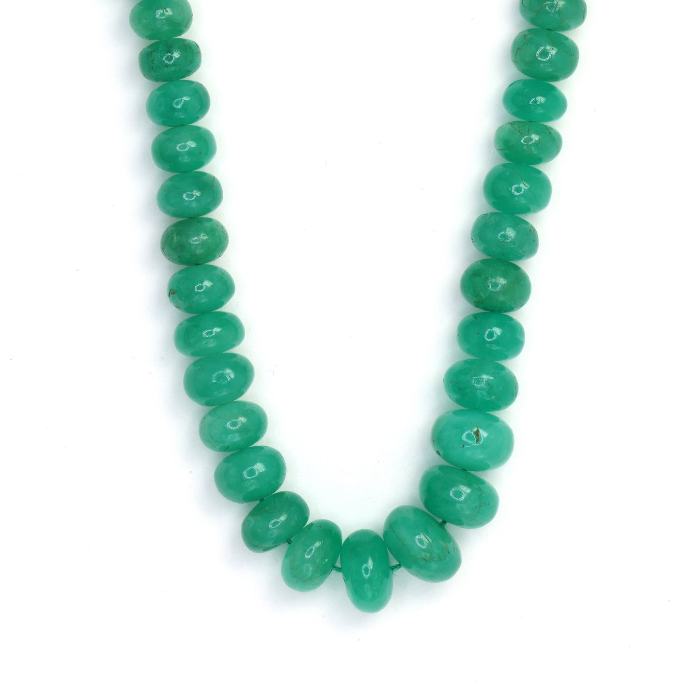Green Emerald 4.5mm - 9mm Smooth Rondelles Bead Strand