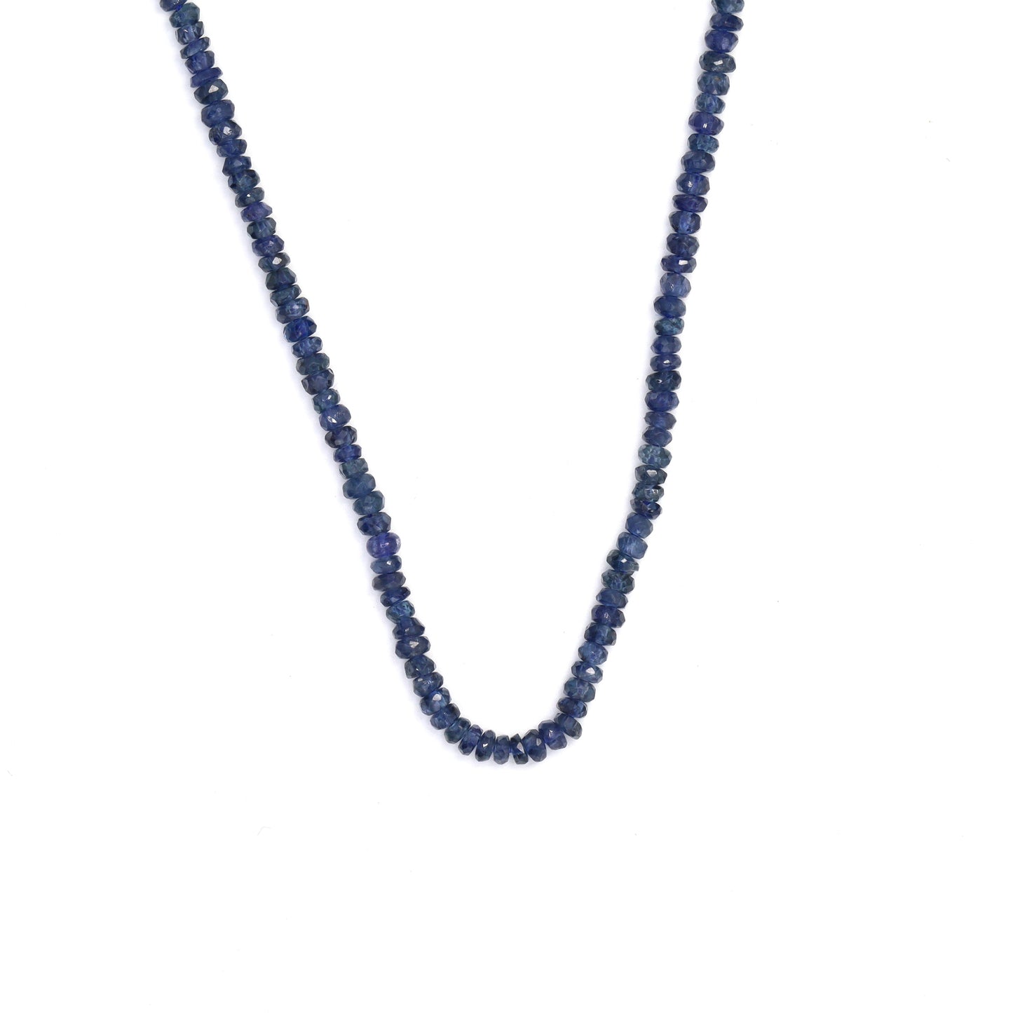 Royal Blue Sapphire 2.5mm Hand Faceted Rondelles Bead Strand