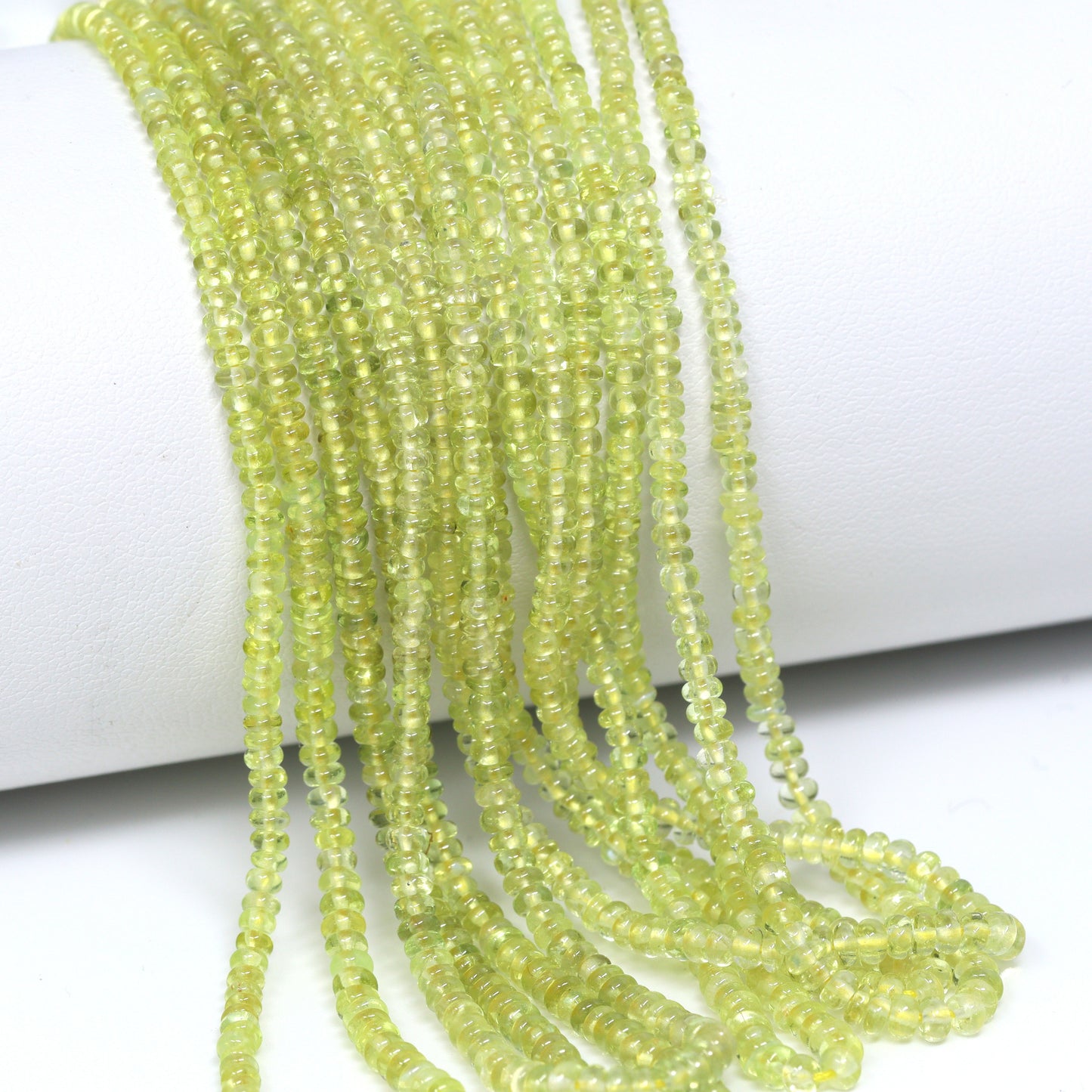 Yellow Sapphire 2mm – 3mm Smooth Rondelles Bead Strand