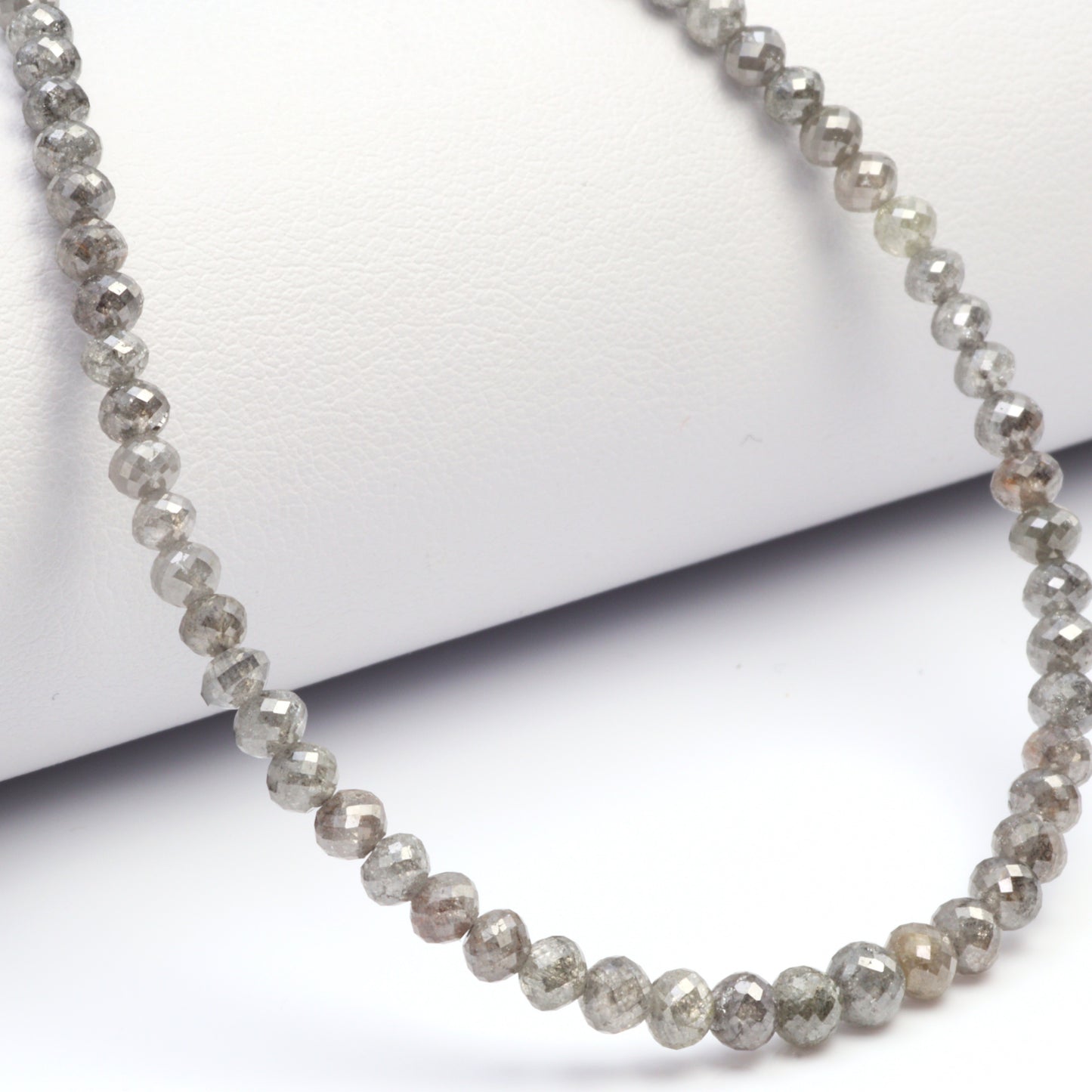 Gray Diamond 2.8mm Faceted Rondelles