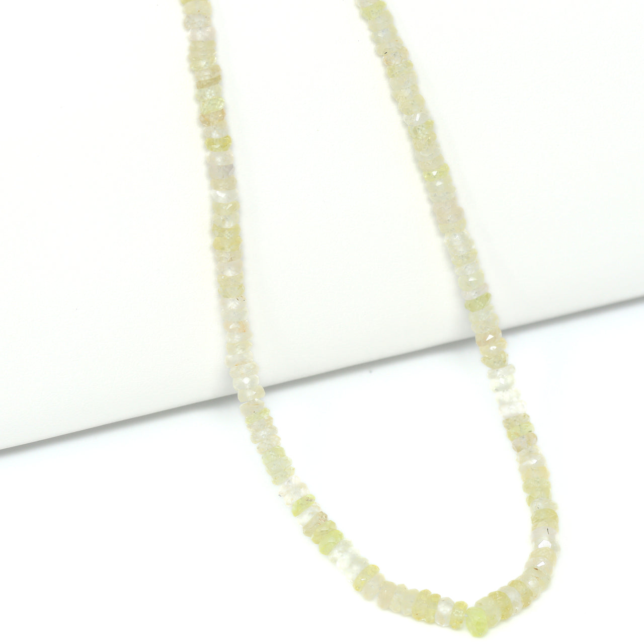 Yellow Sapphire 3mm – 4mm Hand Faceted Rondelles Bead Strand