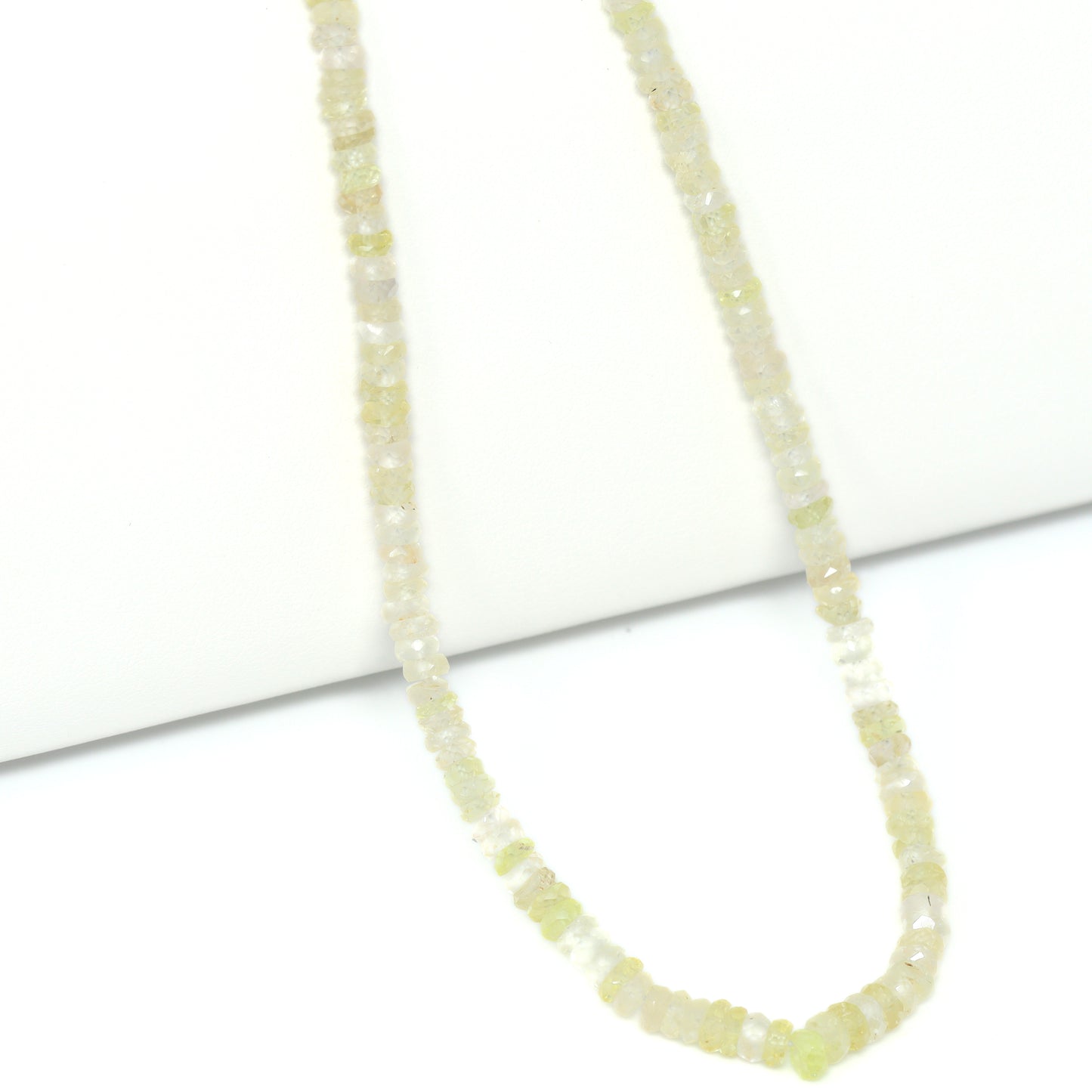 Yellow Sapphire 3mm – 4mm Hand Faceted Rondelles Bead Strand