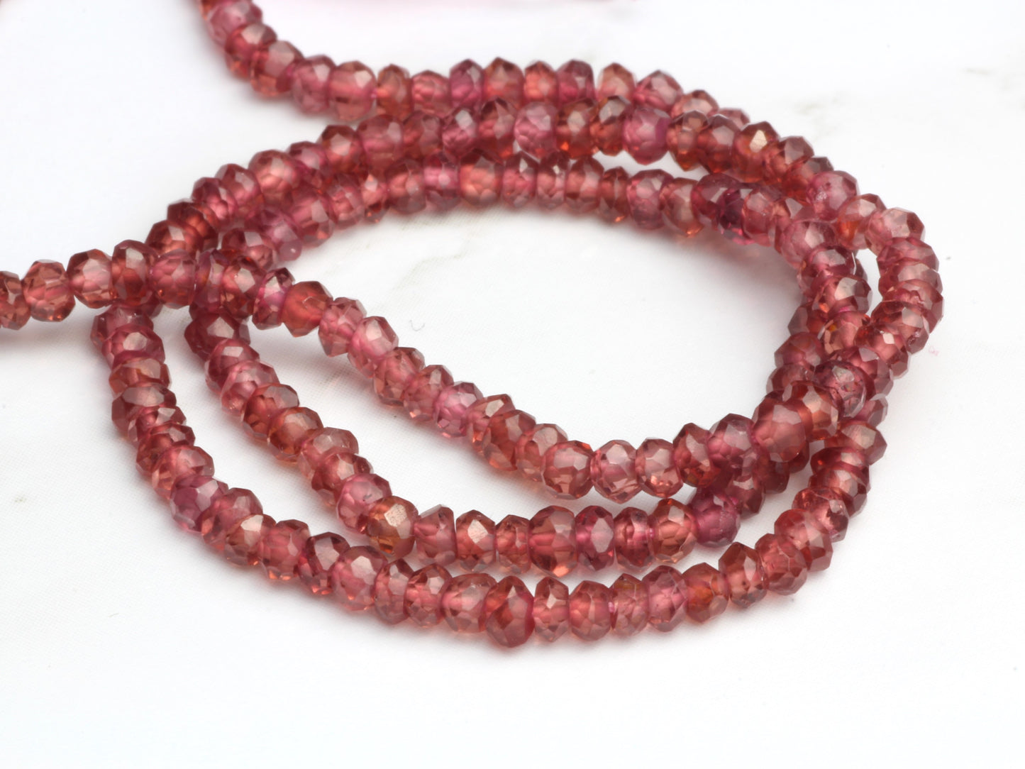 Rhodolite Garnet 2.5mm Faceted Rondelles