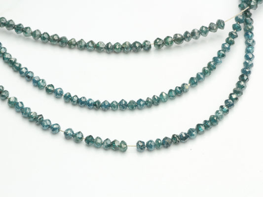 Blue Diamond 1.75mm Faceted Rondelles