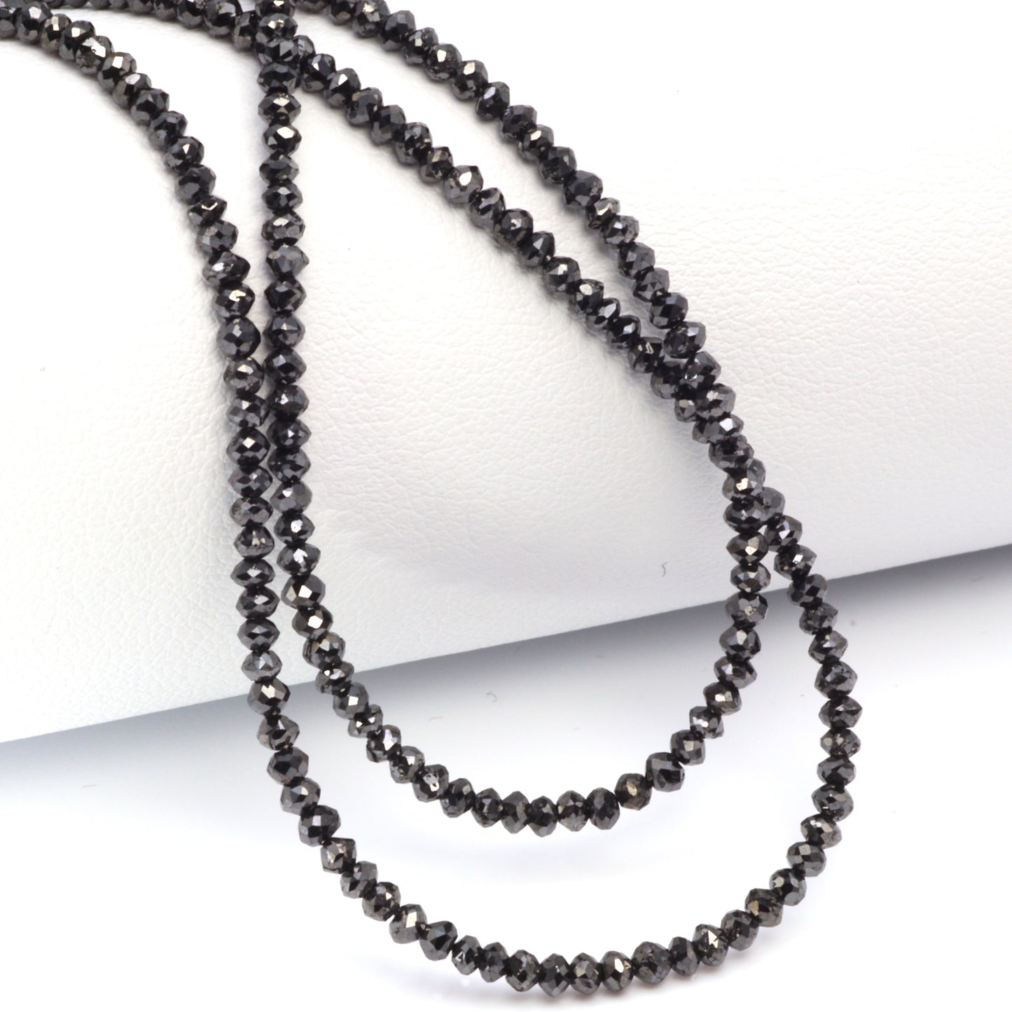 Black Diamond 2.5mm Faceted Rondelles