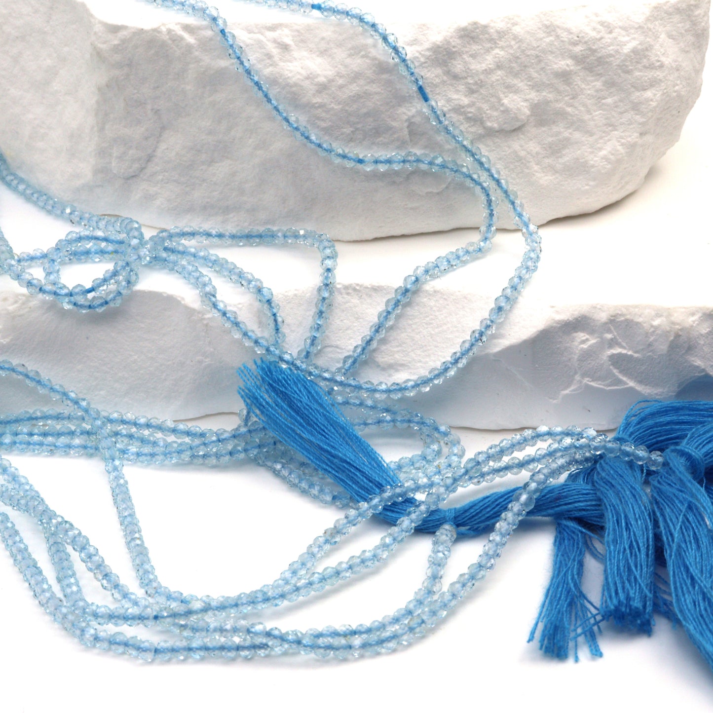 Sky Blue Topaz 2mm Faceted Rondelles Bead Strand