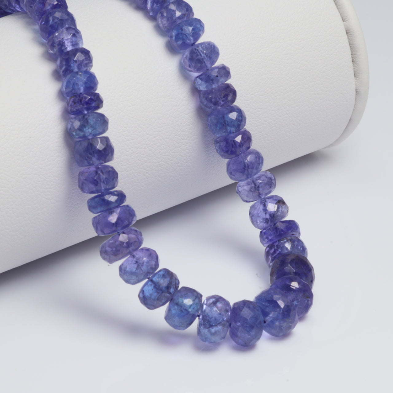 Blue Tanzanite 6mm – 8mm Faceted Rondelles Bead Strand