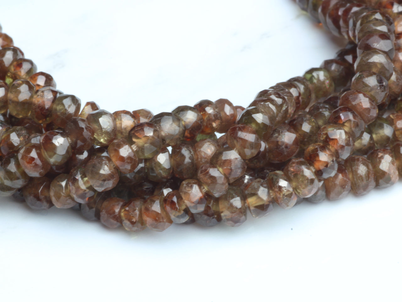 Brown Andalusite 3.5mm Faceted Rondelles