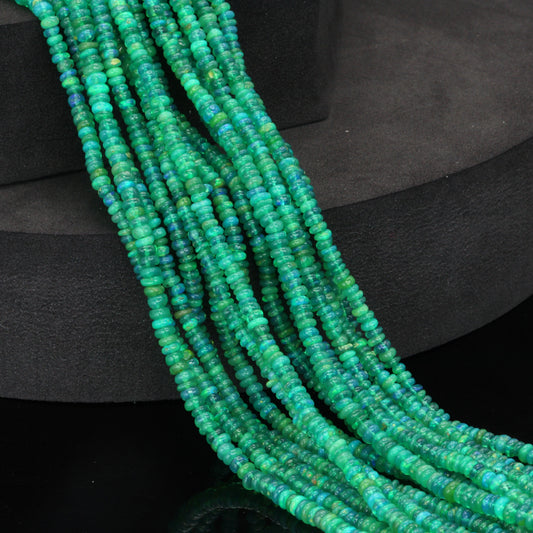 Green Ethiopian Opal 2.5mm Smooth Rondelles