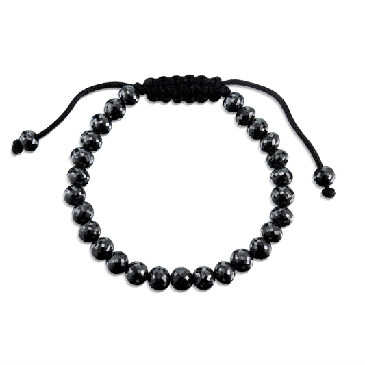 Black Diamond Bolo Macrame Bracelet