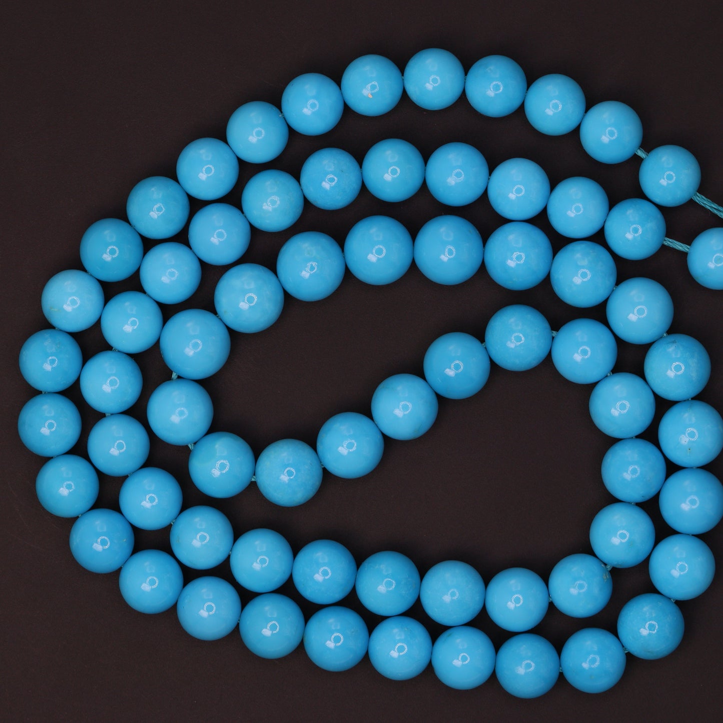 Sleeping Beauty Turquoise 7mm Smooth Rounds