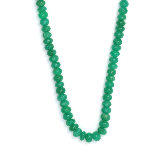 Green Emerald 3.5mm - 4.5mm Smooth Rondelles Bead Strand