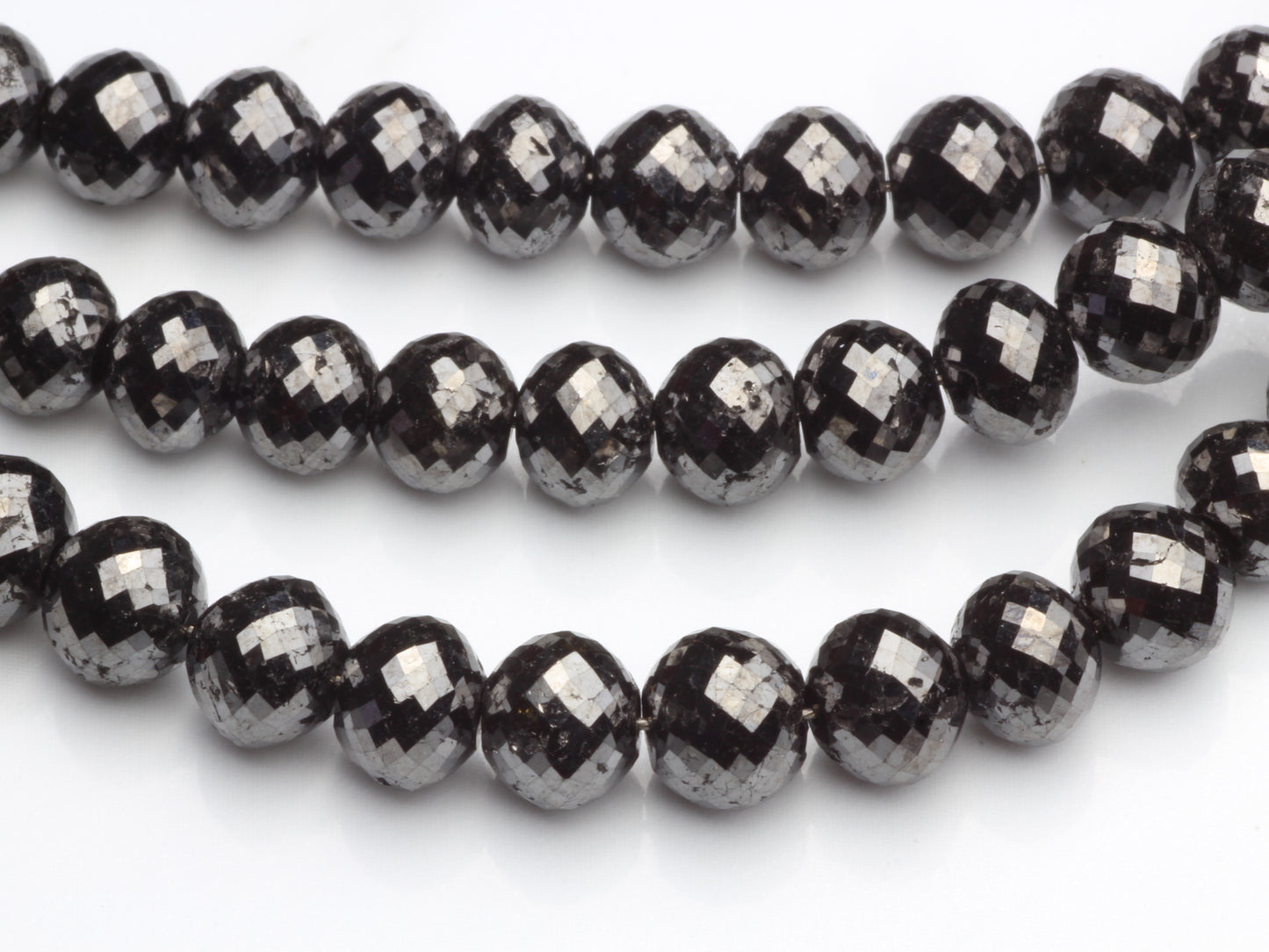 Black Diamond 4.5mm Faceted Rondelles