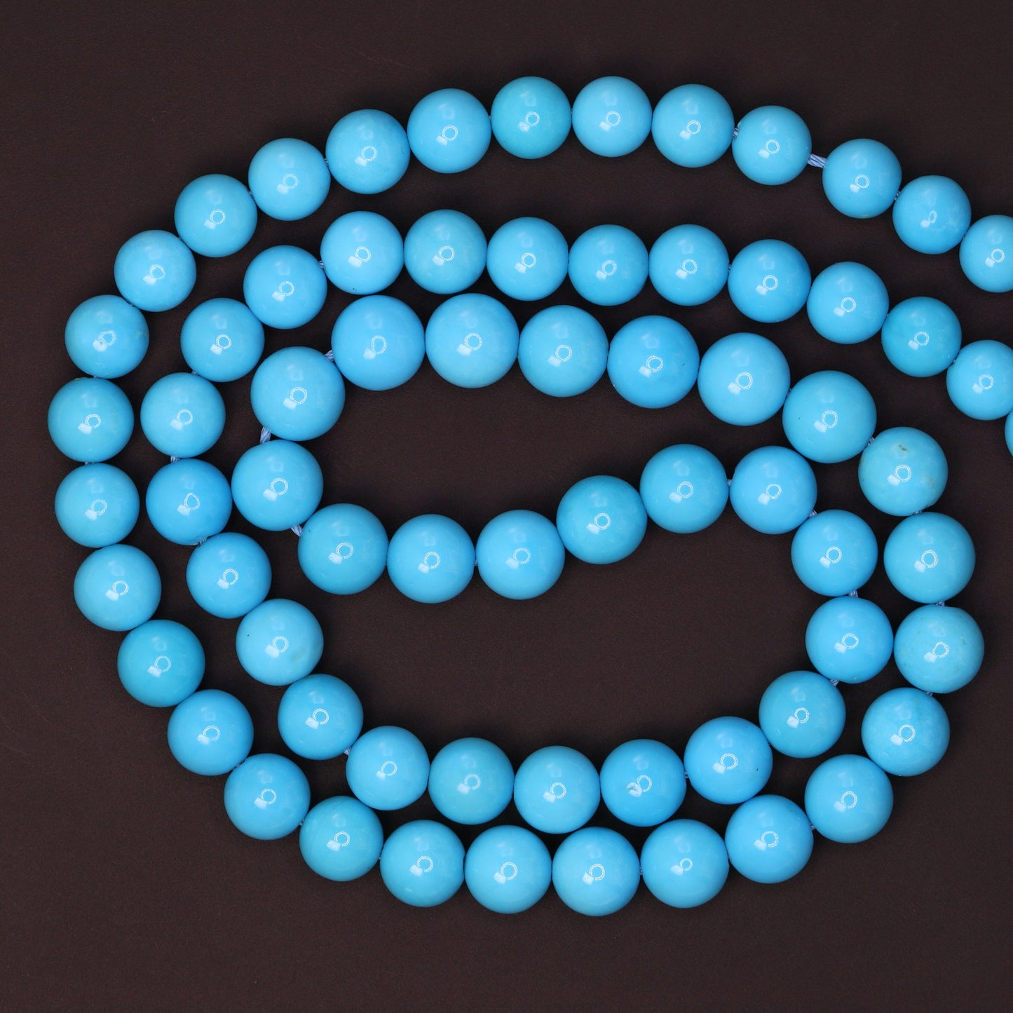 Sleeping Beauty Turquoise 6mm Smooth Rounds