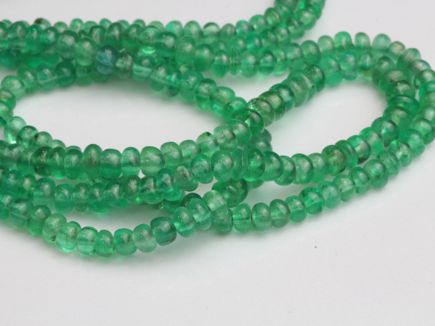 Green Emerald 2mm Smooth Rondelles