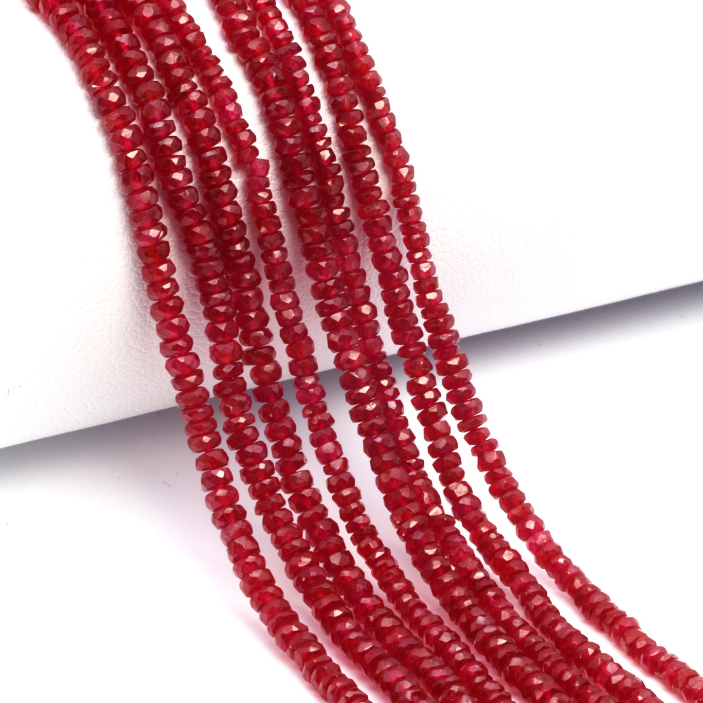 Red Ruby 2.5mm Faceted Rondelles