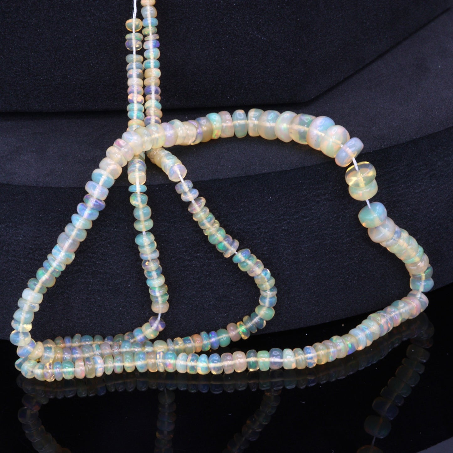 Ethiopian Opal 3mm Smooth Rondelles
