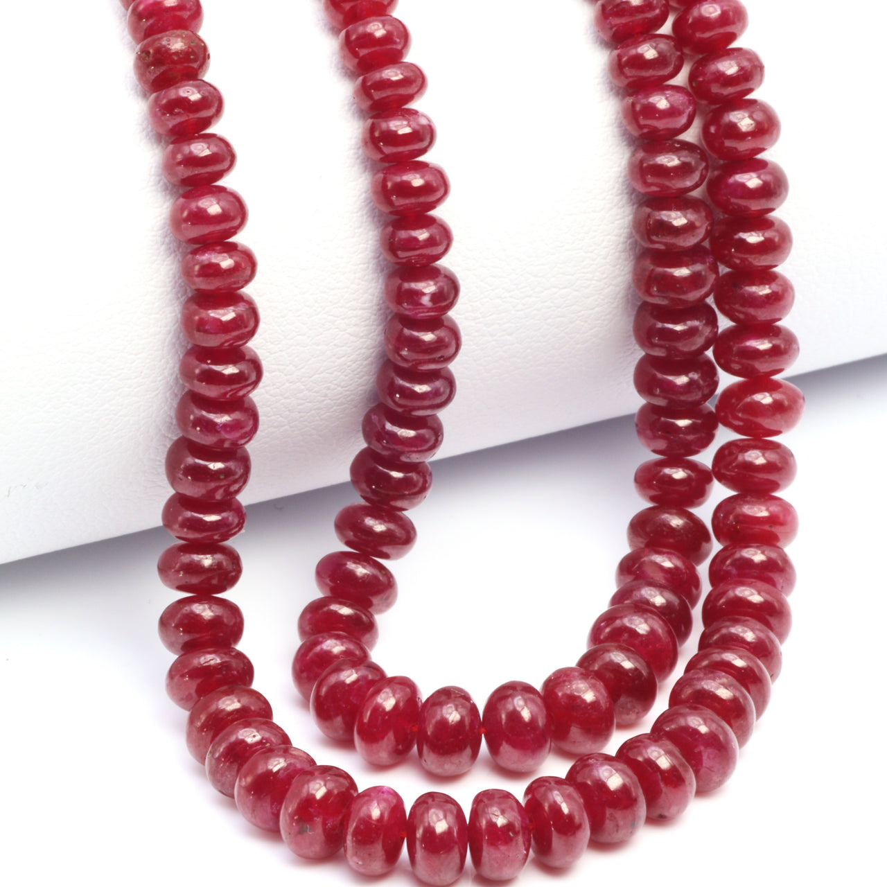 Red Ruby 4.5mm Smooth Rondelles