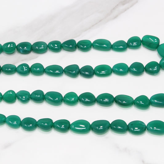 Green Onyx 10x8mm Smooth Nuggets