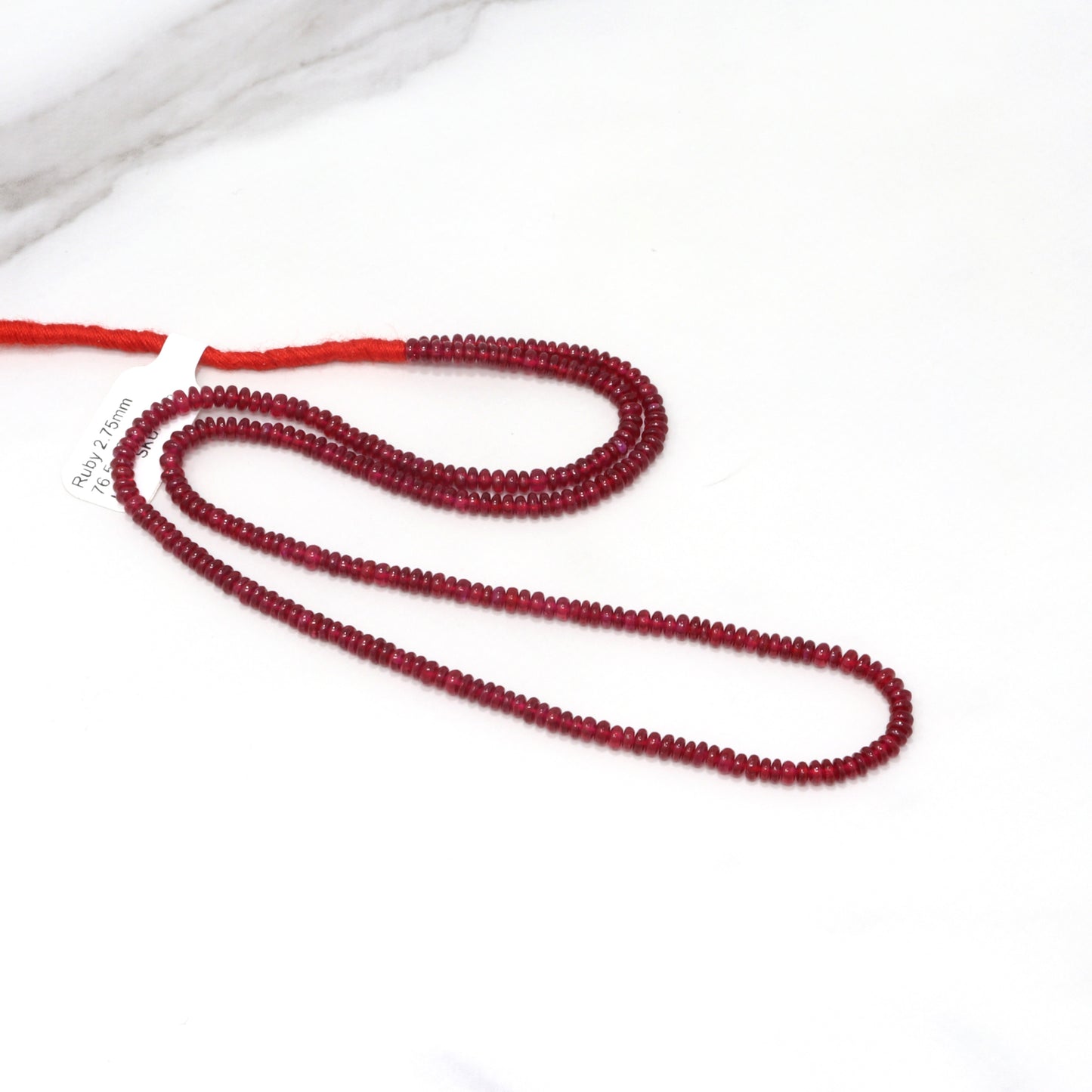 Red Ruby 2.75mm Smooth Rondelles