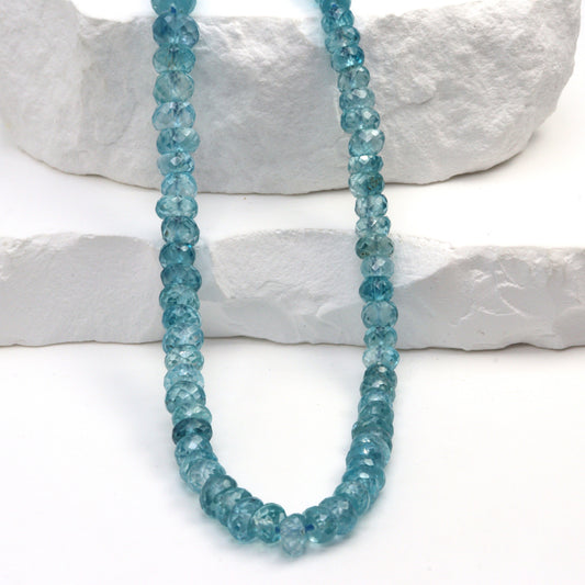 Blue Zircon 5mm Faceted Rondelles