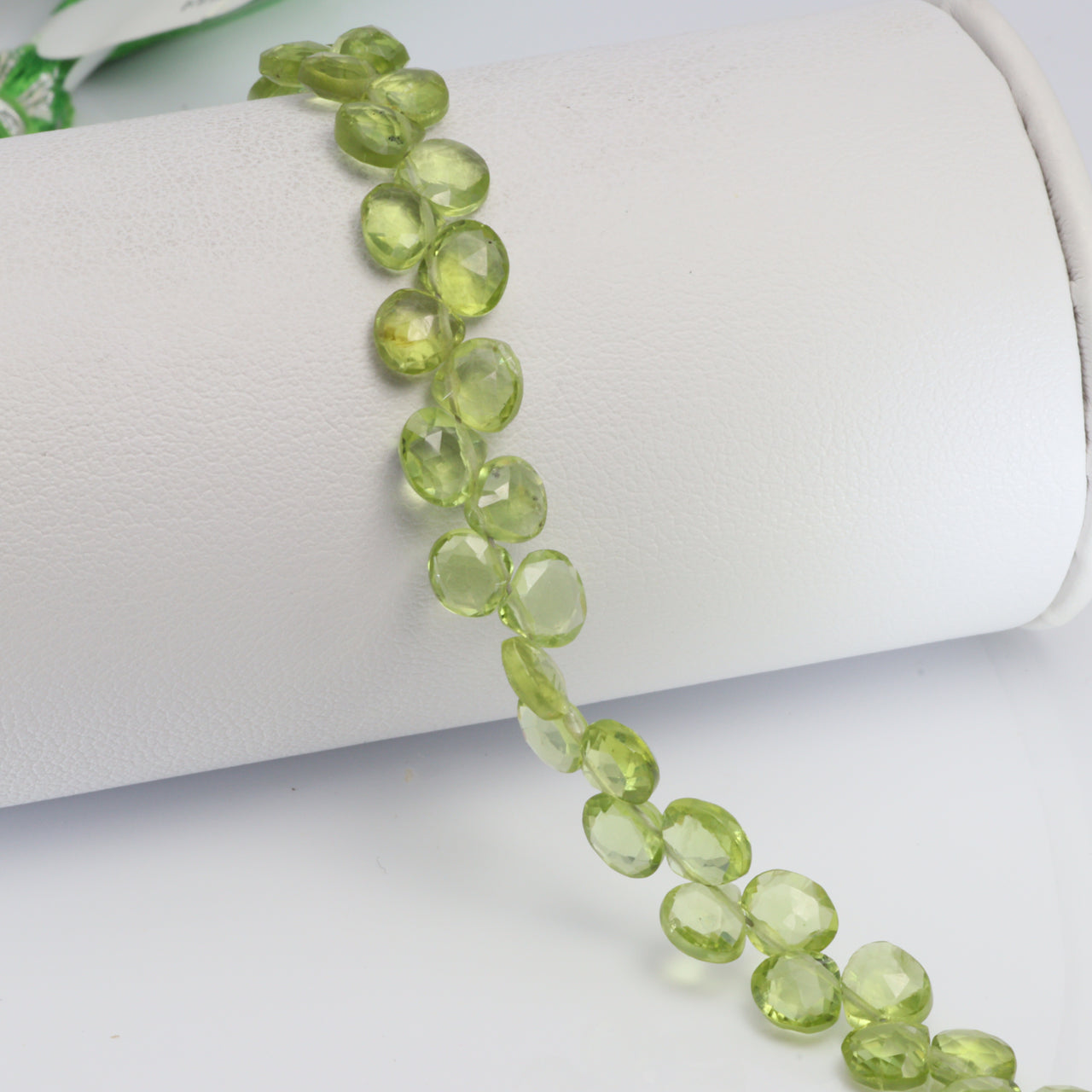 Green Peridot 5mm Faceted Heart Shaped Briolettes