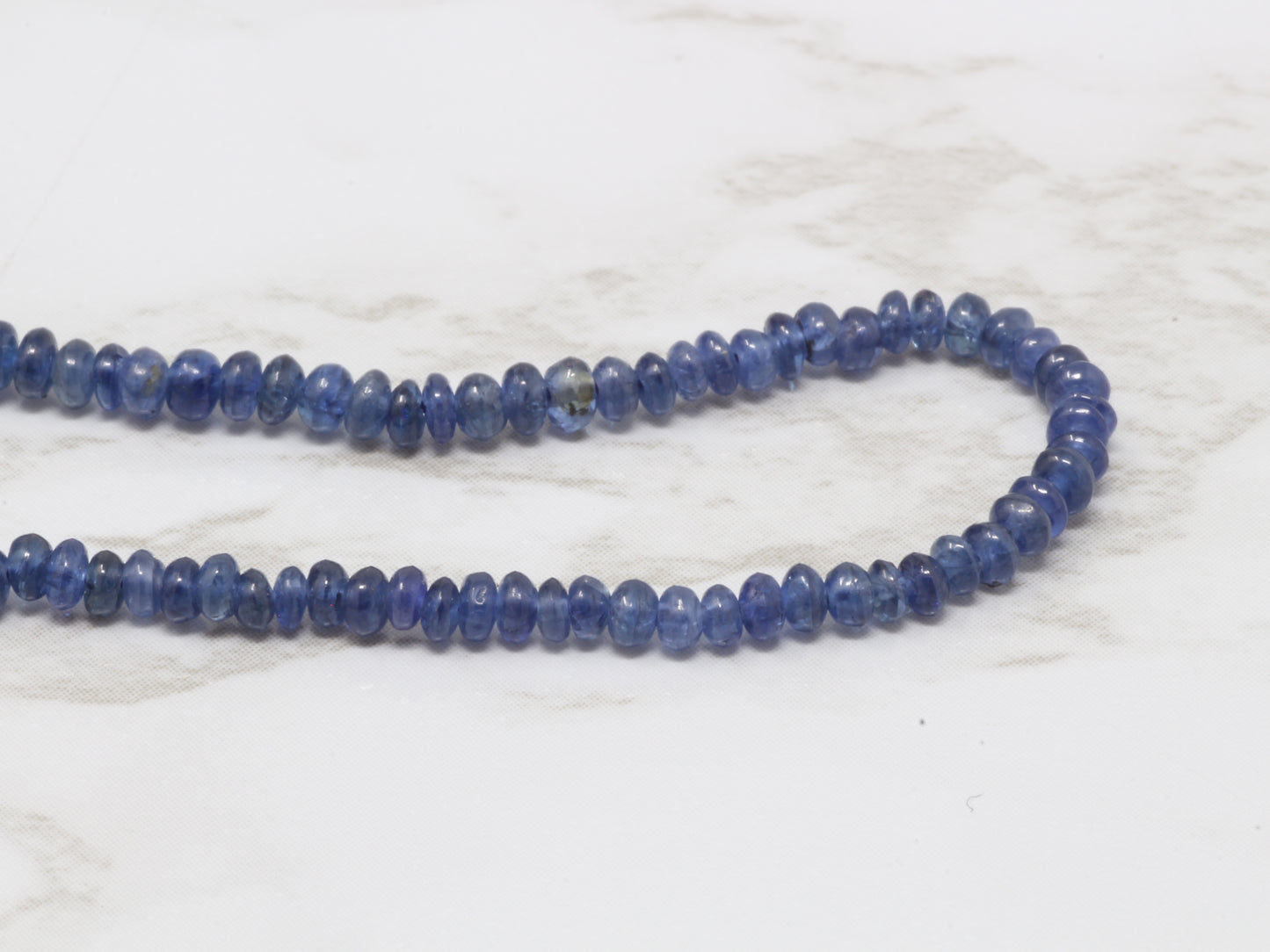 Cornflower Blue Sapphire 2mm Smooth Rondelles Bead Strand