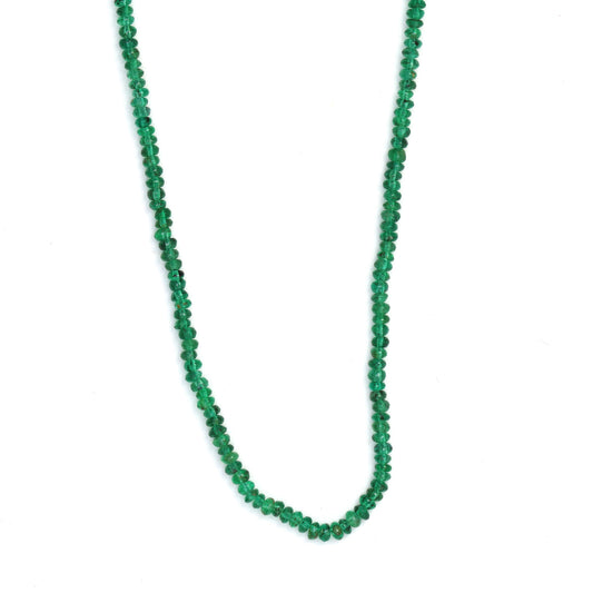 Green Emerald 2mm - 2.5mm Smooth Rondelles Bead Strand