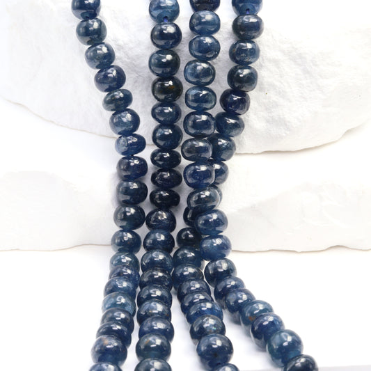 Blue Sapphire 6mm Smooth Rondelles