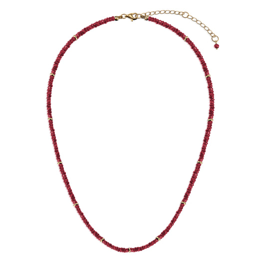 18k Ruby and Gold Bead Necklace