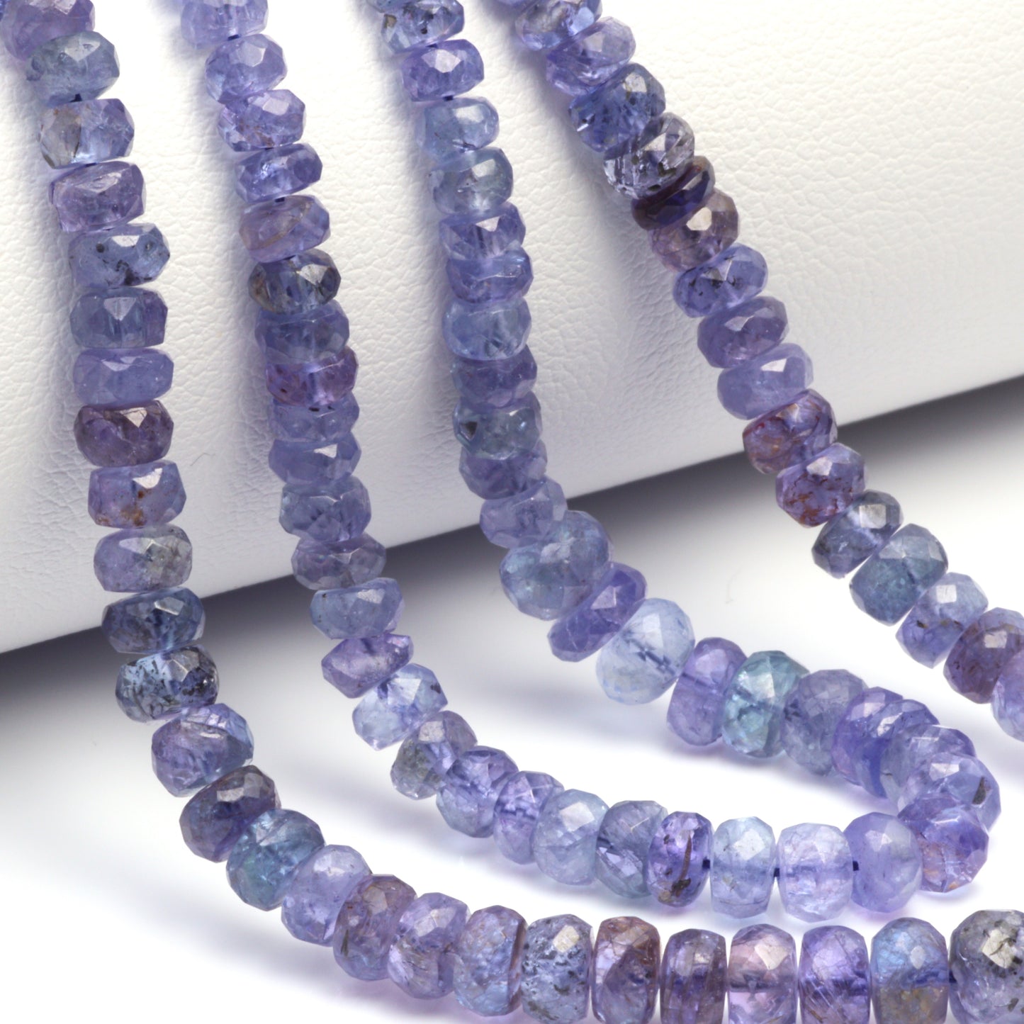 Blue Tanzanite 3mm Faceted Rondelles