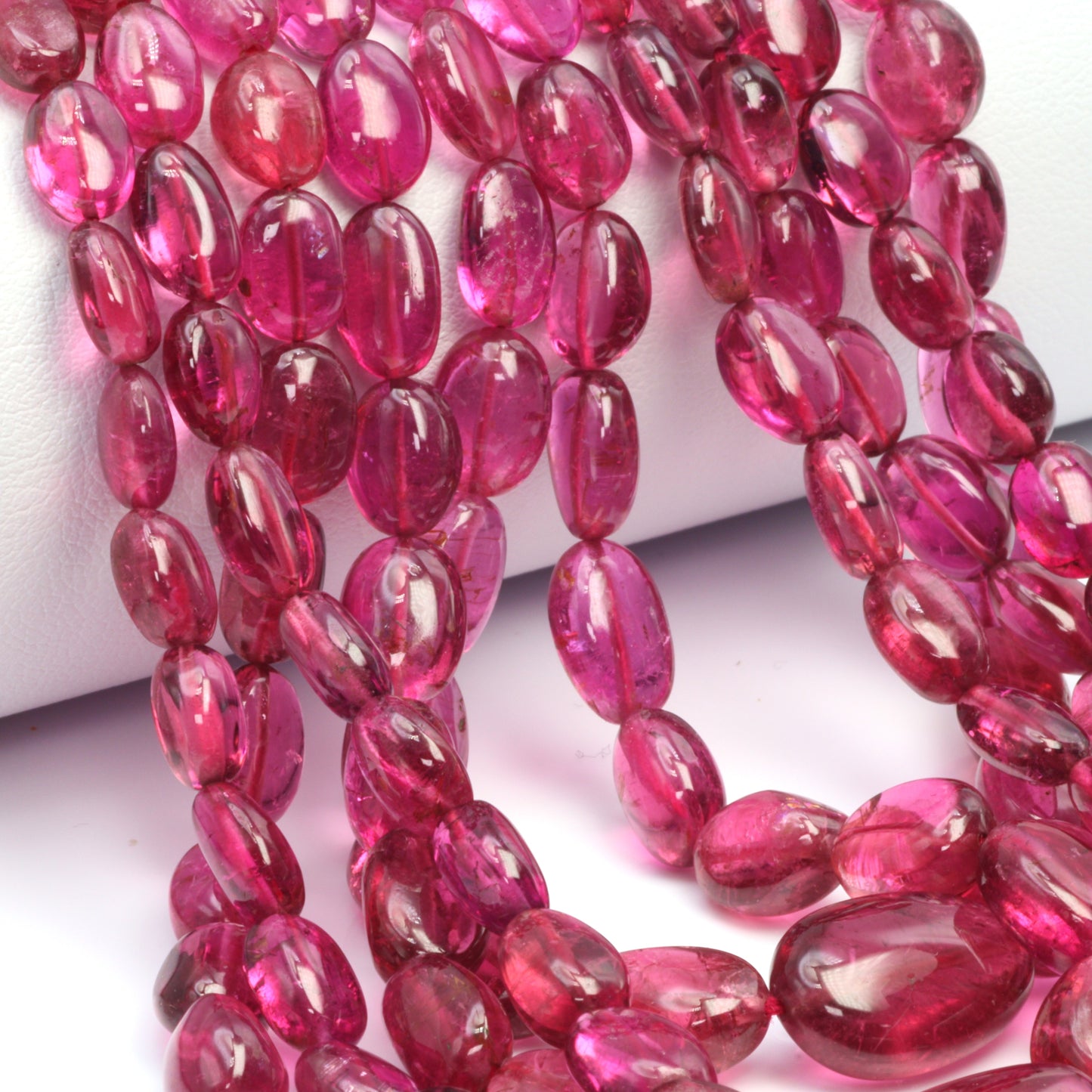 Pink Tourmaline 6x4mm Smooth Nuggets